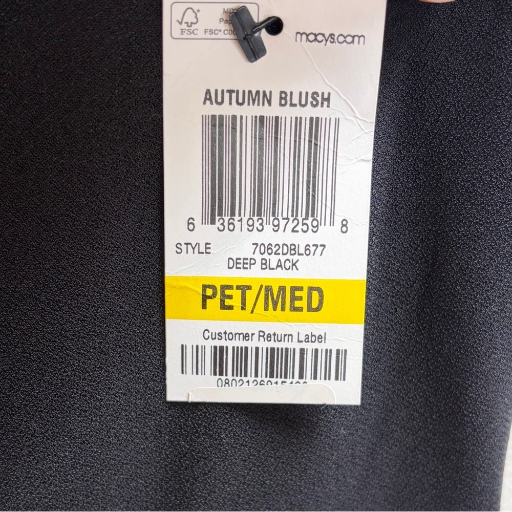 Alfani Petite Medium Black Fit & Flare Pleated Dress NWT - Picture 7 of 7